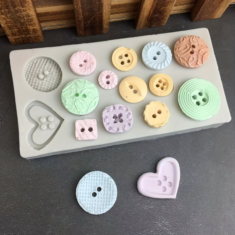 Candle Making Supplies Online - Buttons Shape Silicone Mold Silicone Mold