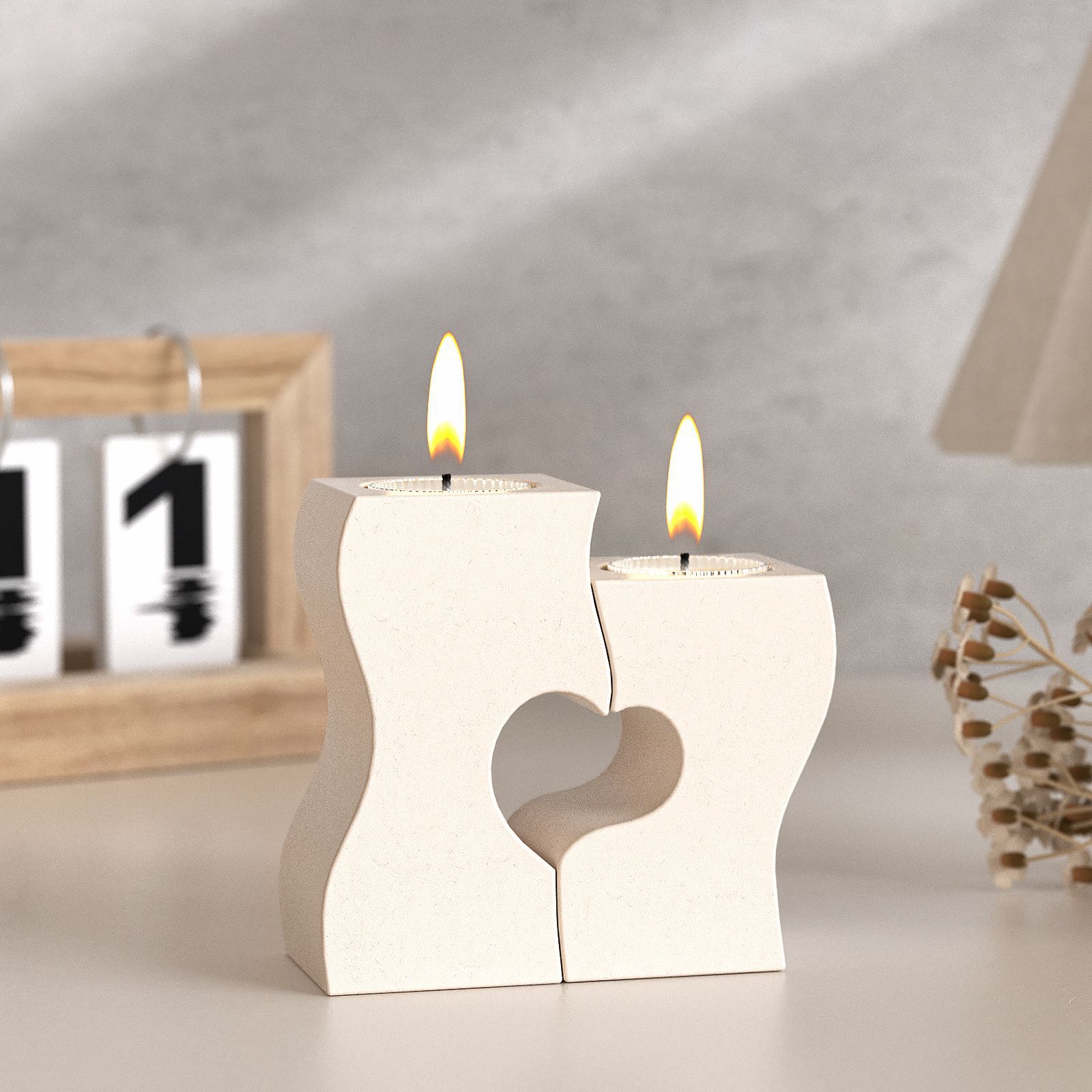 Candle Making Supplies Online - S Heart Candlestick Silicone Molds DIY