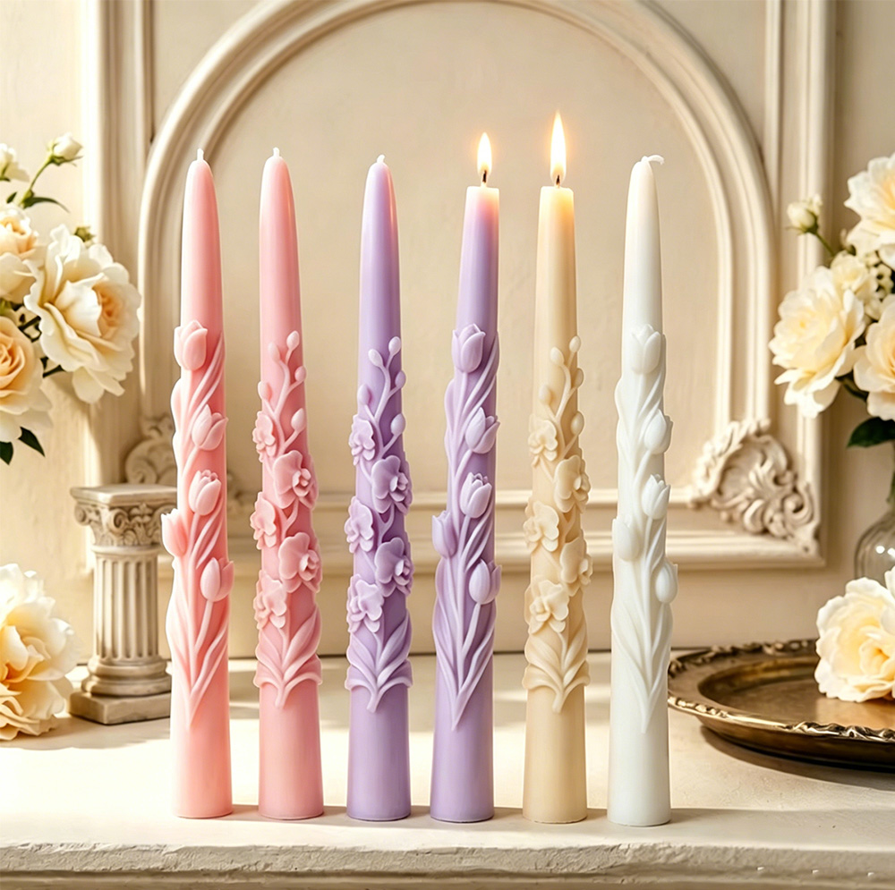 Long Pole Flower Taper Candle  - Candle Supplies In Bulk recension och pris