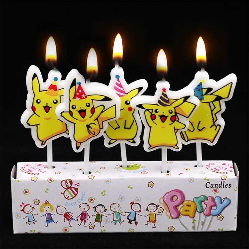 5pcs/lot Pokemon Birthday Cake - Candle Surprise recension och pris