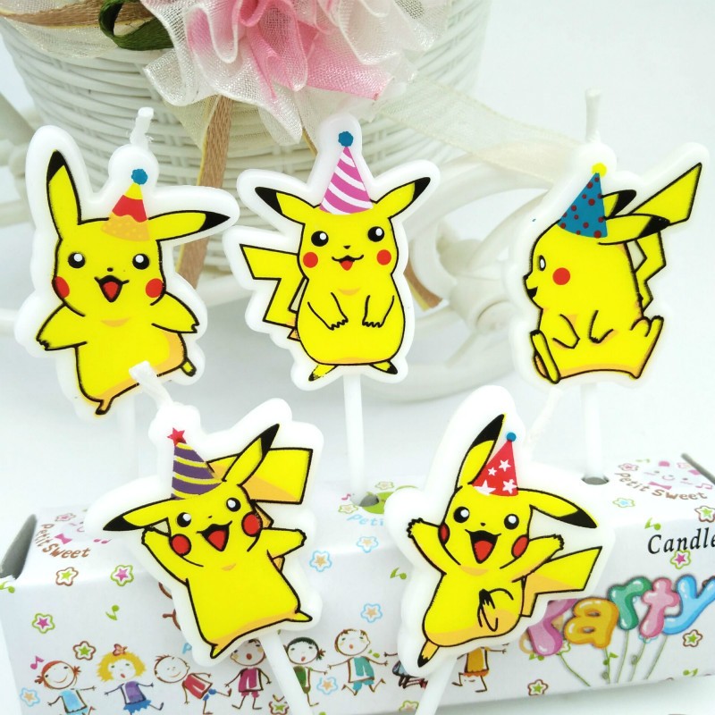 5pcs/lot Pokemon Birthday Cake - Candle Surprise recension och pris