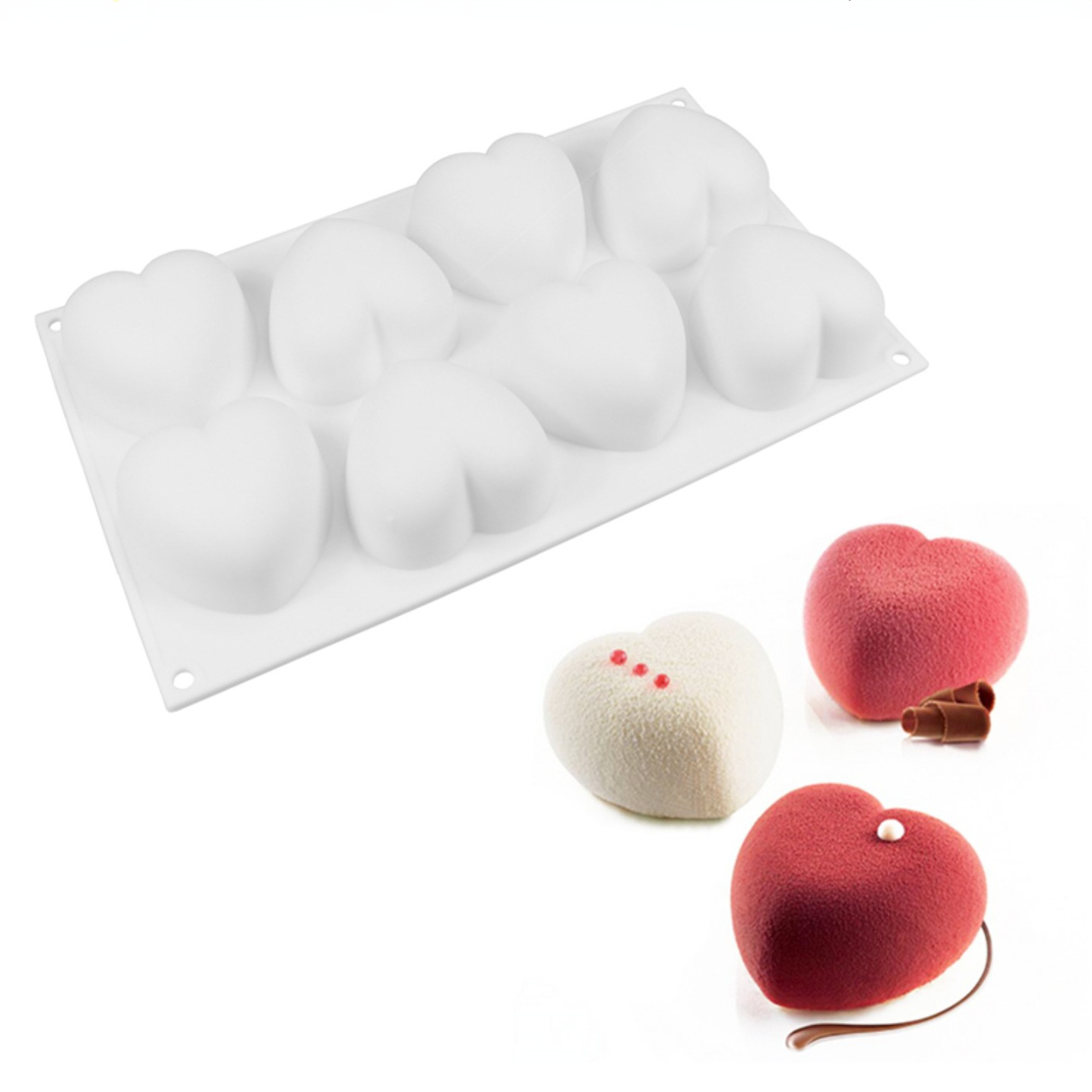 Love Heart Silicone Soap Mold  - Candle Making Supplies Online recension och pris