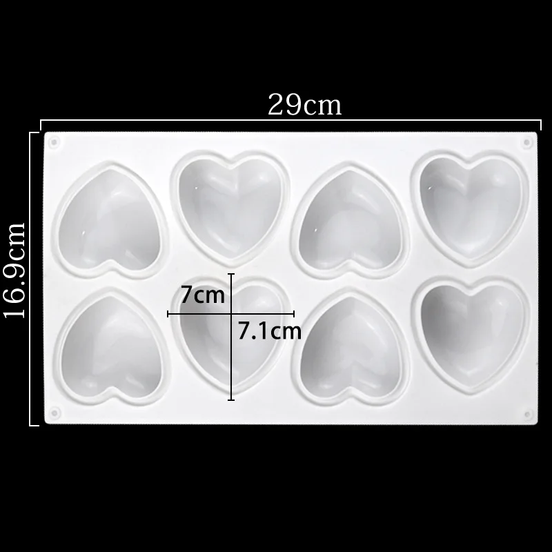 Love Heart Silicone Soap Mold  - Candle Making Supplies Online recension och pris