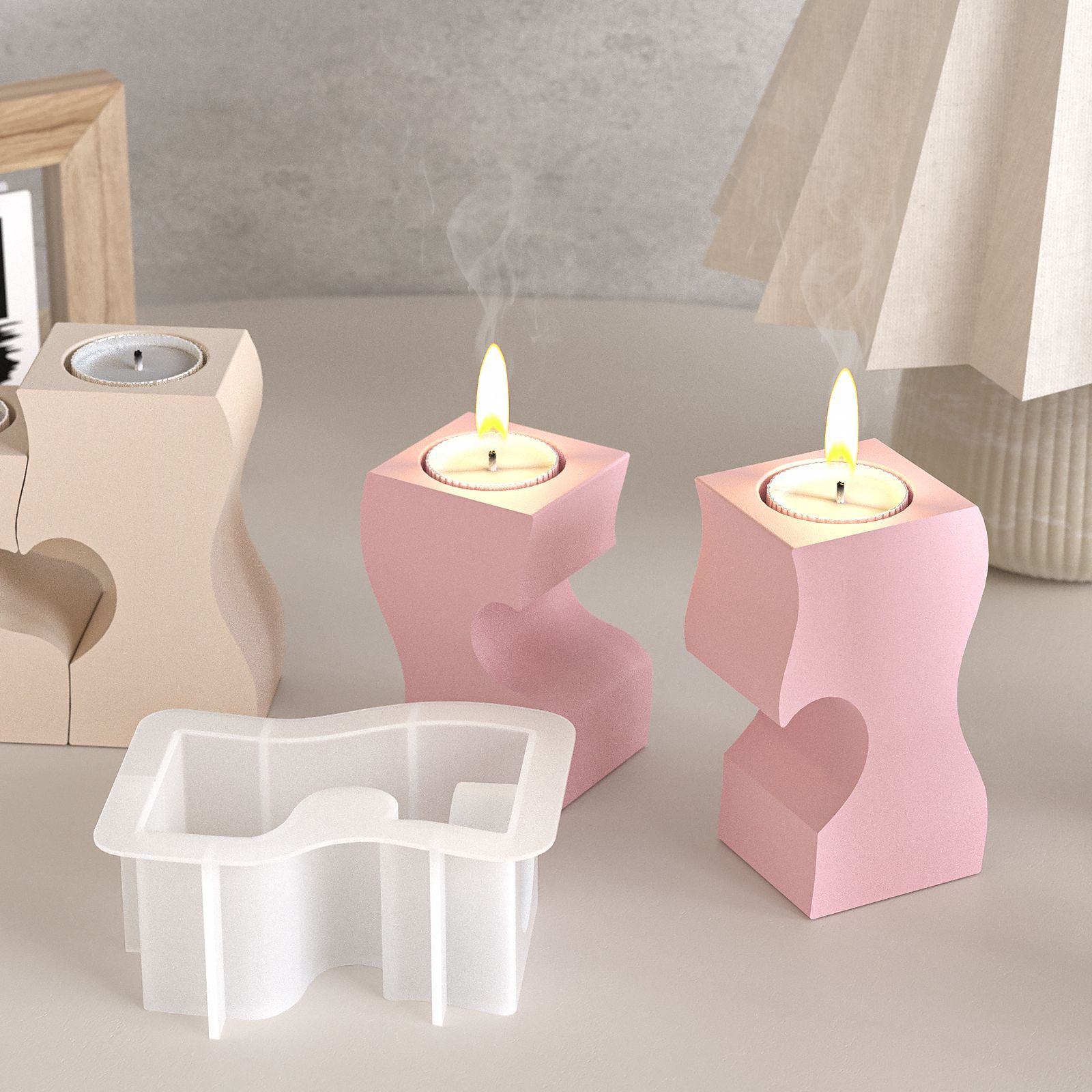 S Heart Candlestick Silicone M - Candle Making Supplies Online recension och pris