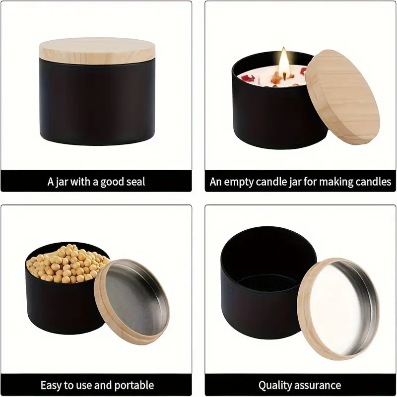 192pcs 8oz Matte Black/white   - Candle Vessel Supplies recension och pris