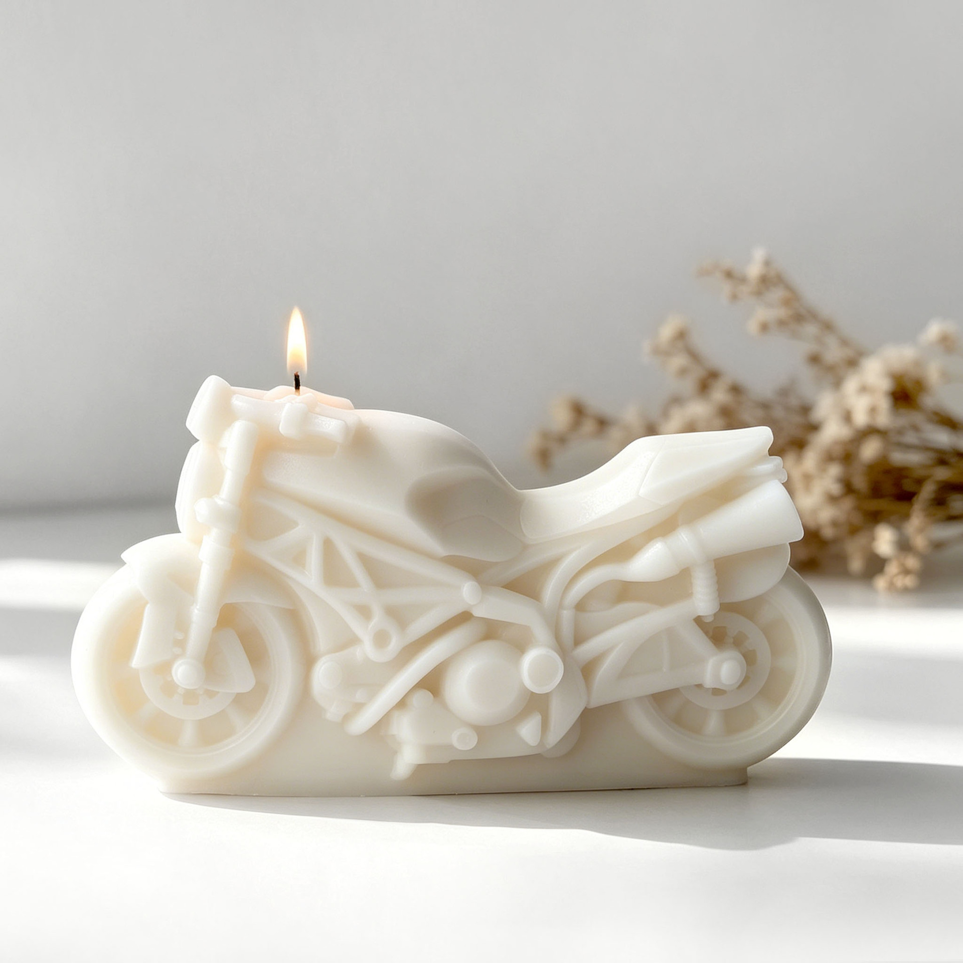 Motorcycle Design Candle Silic - Candle Supplies In Bulk recension och pris