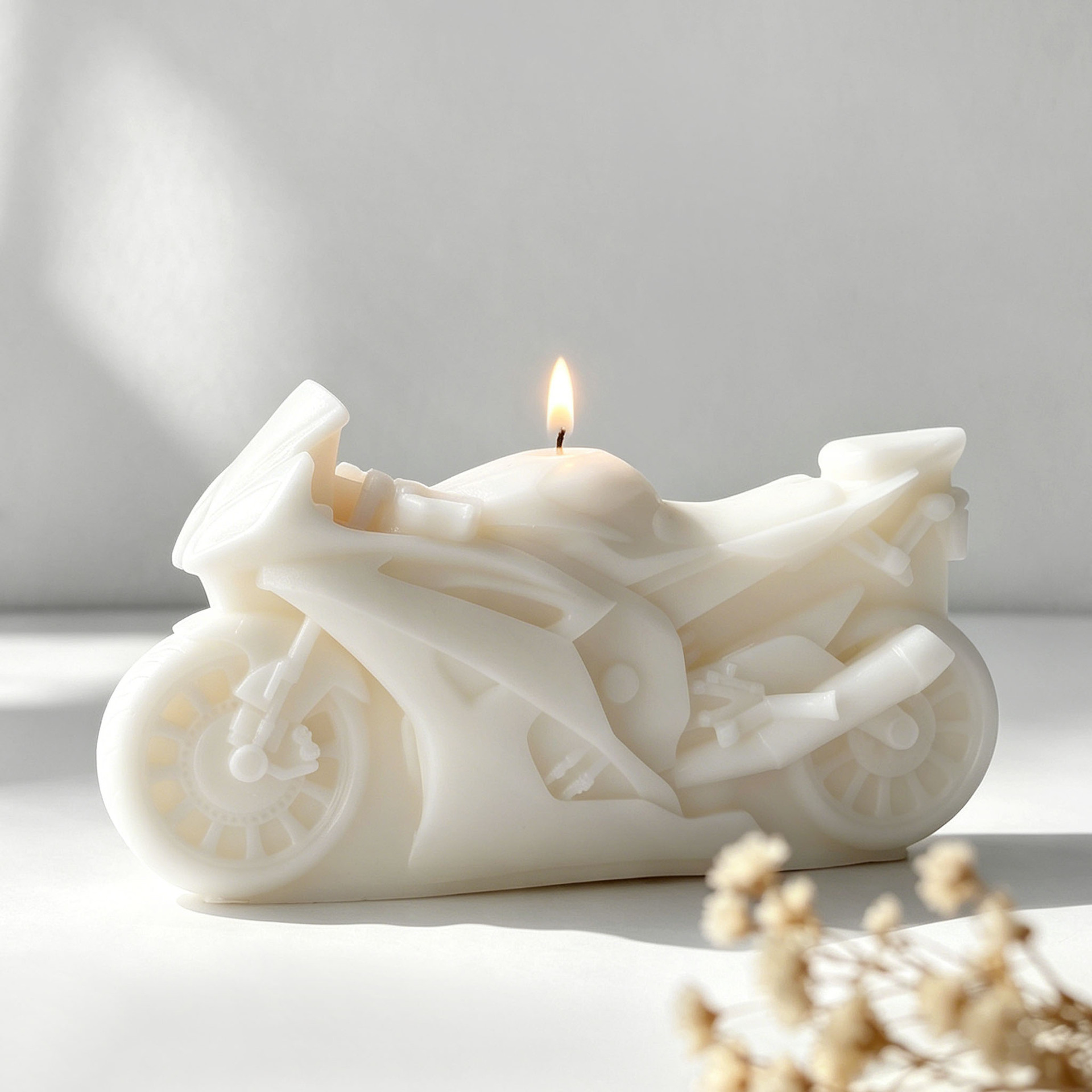 Motorcycle Design Candle Silic - Candle Supplies In Bulk recension och pris