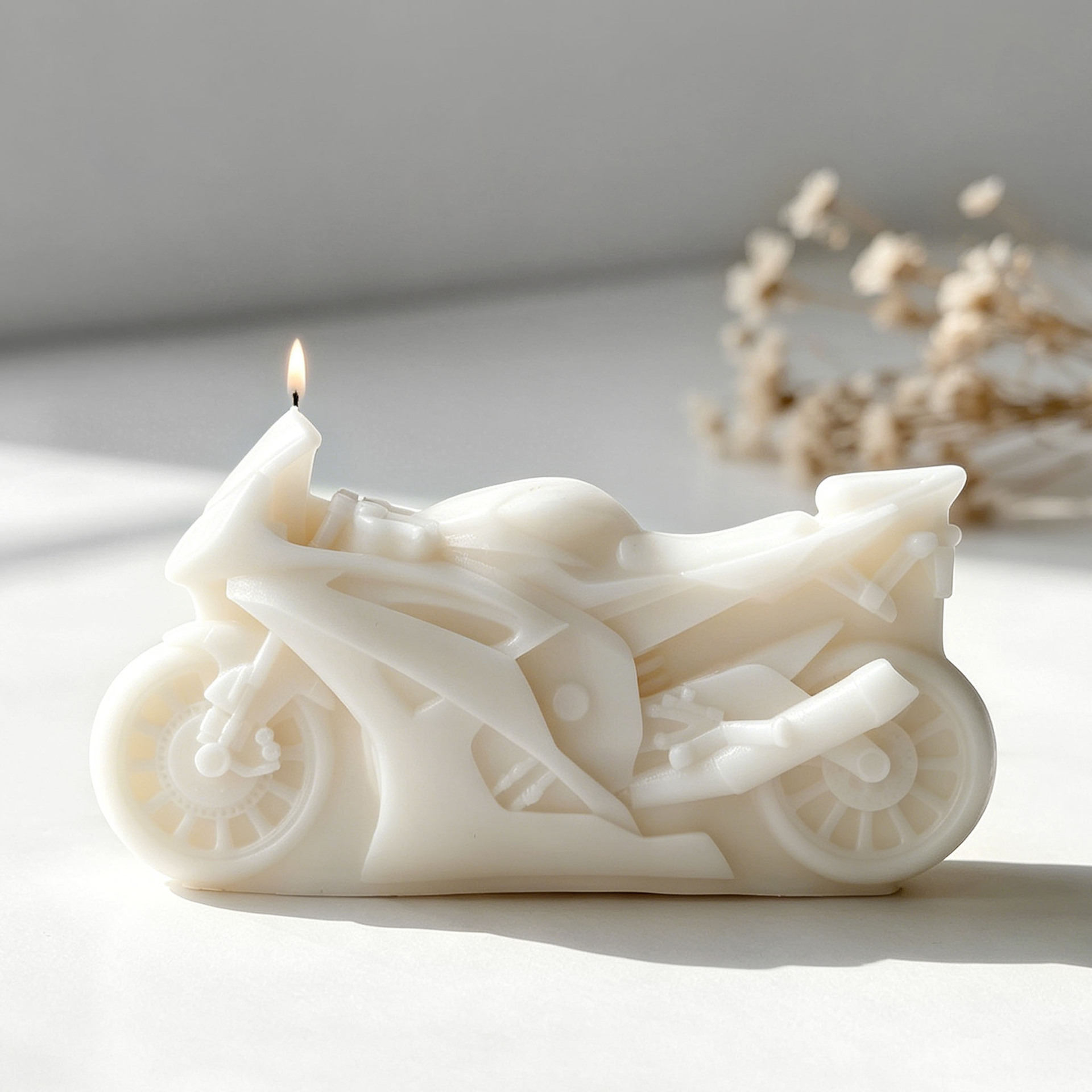 Motorcycle Design Candle Silic - Candle Supplies In Bulk recension och pris