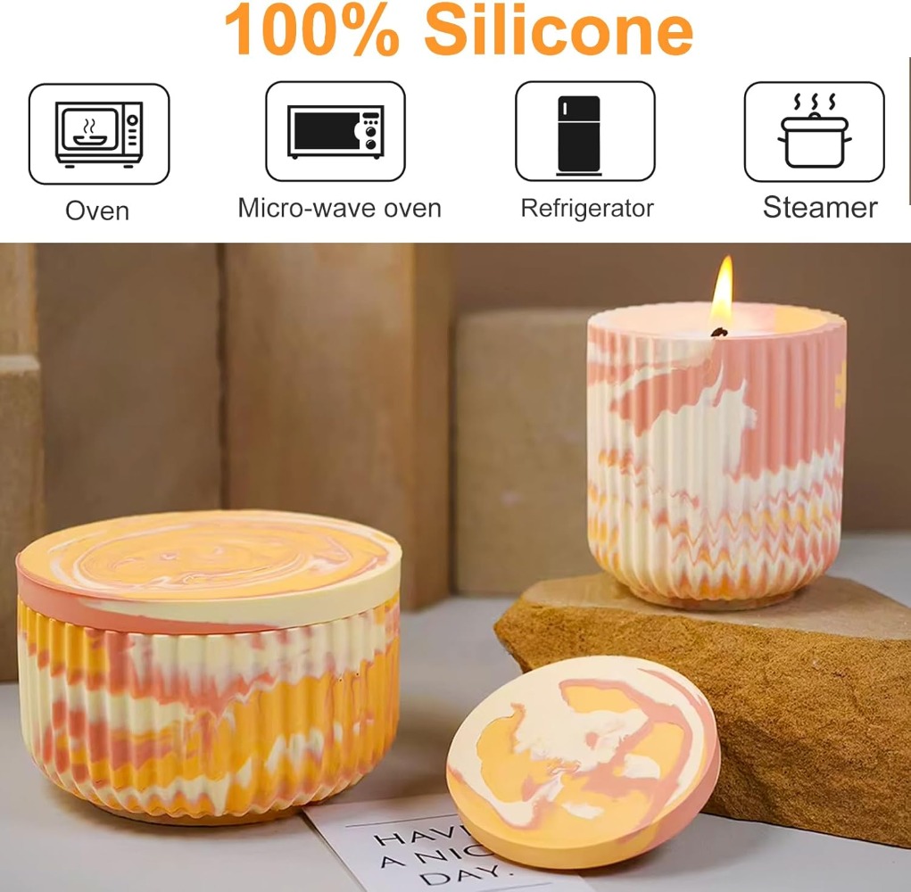 Silicone Mold for Striped Roun - Candle Vessel Supplies recension och pris