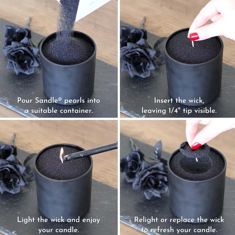 Black Candle Sand with Wick, 2 - Candle Supplies In Bulk recension och pris